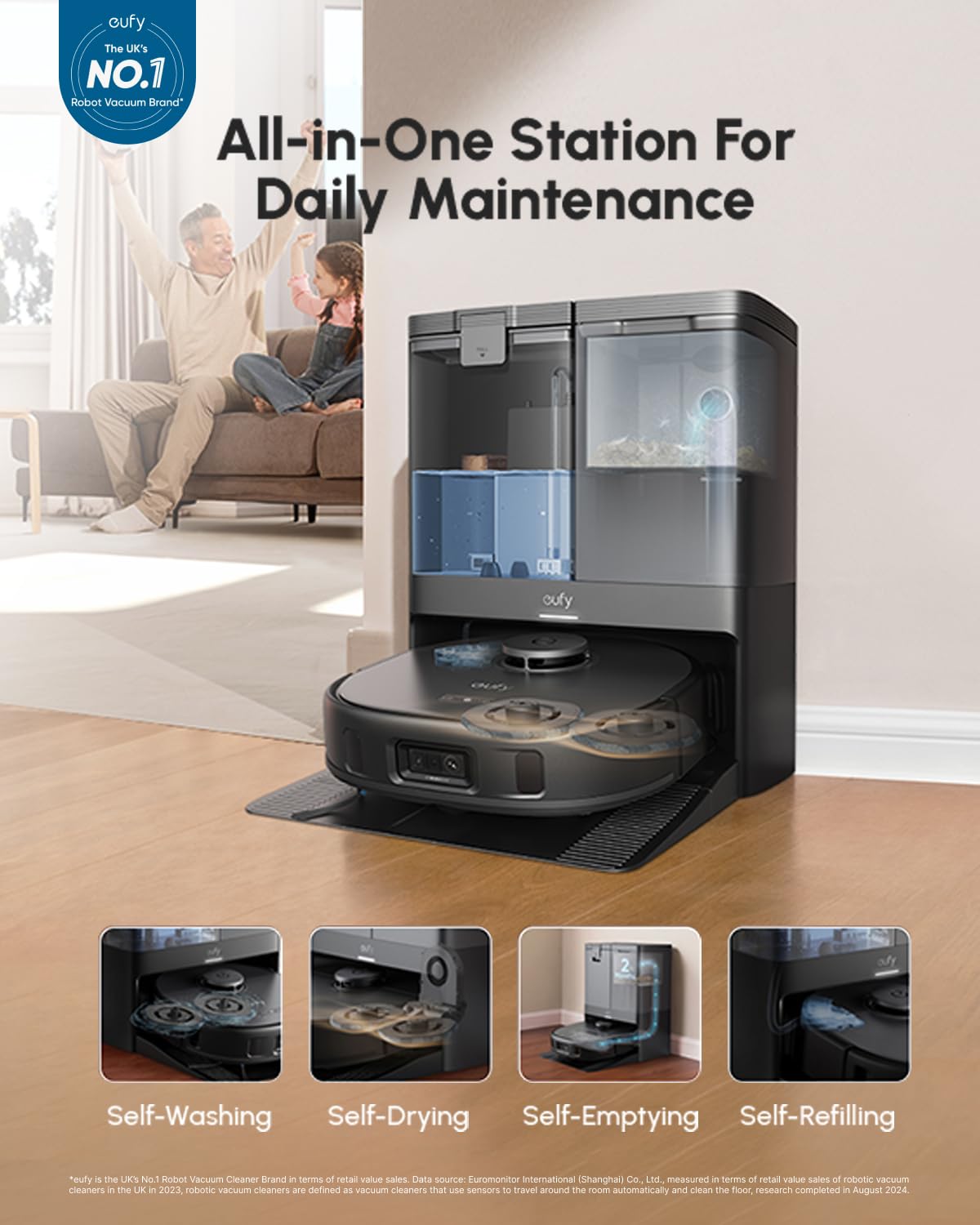 X10 Pro Omni Robot Vacuum & Mop, All-in-One Station, 8000Pa Suction, Dual Mops, AI Obstacle Avoidance, Auto Wash/Dry/Empty/Refill