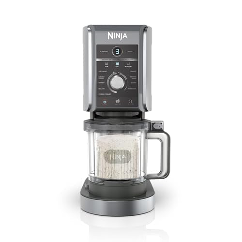 Ninja CREAMi Deluxe Ice Cream Maker & Frozen Dessert Maker with 3 Tubs, 10 Functions, Makes Ice Cream,