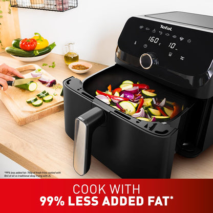 Tefal Easy Fry Mega Air Fryer, 7.5L Capacity (Serves Up to 8), 8 Preset Cooking Programs