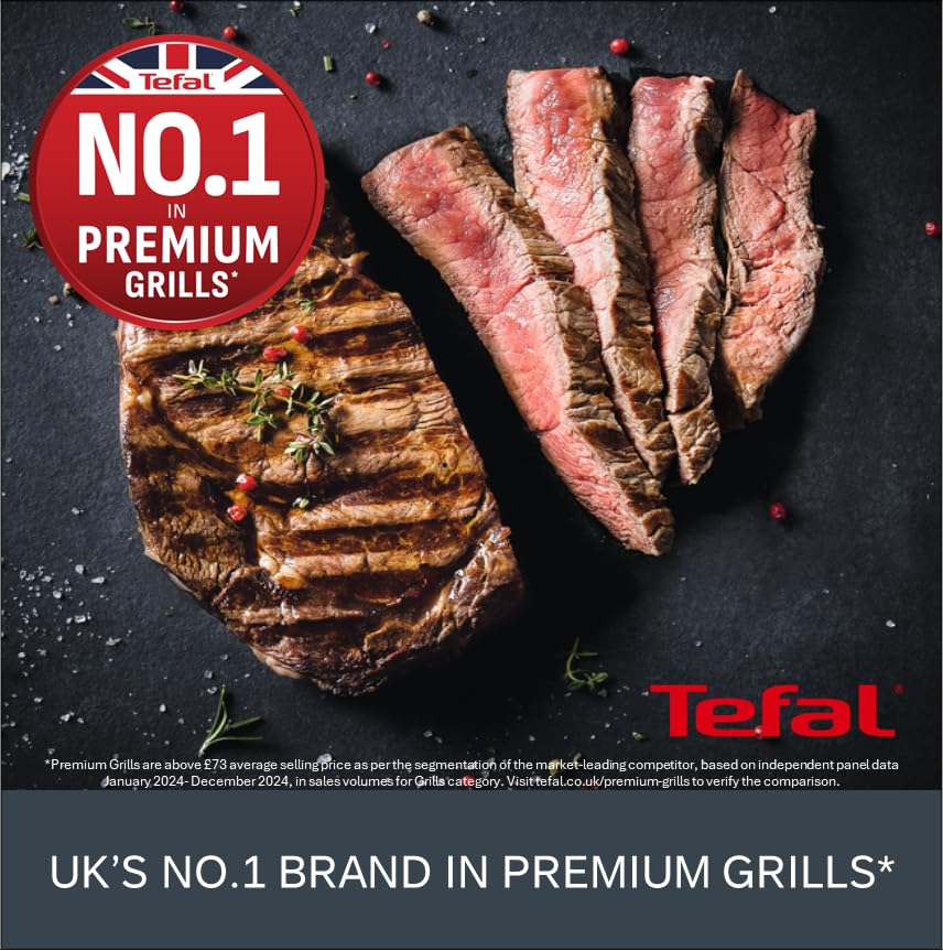 Tefal GC722D40 Optigrill Plus X-Large Grill with 9 Automatic Settings and Cooking Sensor