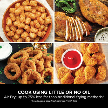Ninja Double Stack Air Fryer, Vertical Dual Drawer Air Fryer with 4 cooking levels, 2 Drawers and 2 Racks