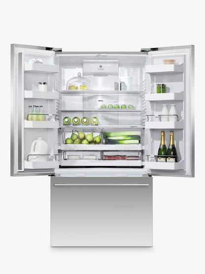 569L French Door Freestanding Fridge Freezer, Stainless Steel, Frost Free, E Energy Rating