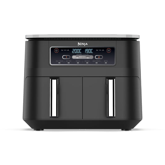 Ninja Foodi Dual Zone Digital Air Fryer, 2 Drawers, 7.6L, 6-in-1, Uses No Oil, Air Fry, Max Crisp, Roast