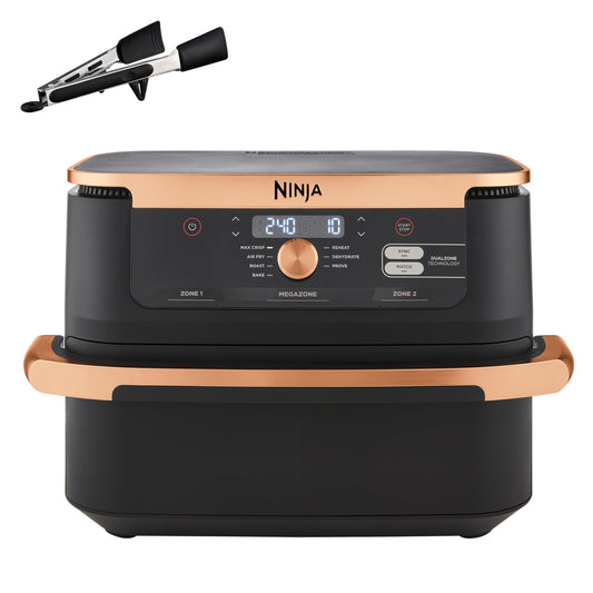 Ninja Foodi FlexDrawer Air Fryer, Dual Zone with Removable Divider, Large 10.4L Drawer, 7-in-1