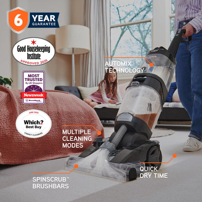 Vax Platinum Power Max Carpet Cleaner Machine, Rug, Upholstery, Car, Stair Upright Shampooer Washer