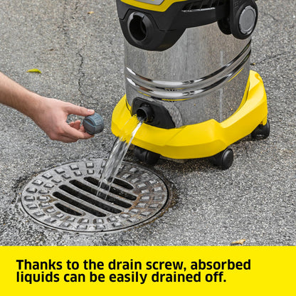 Kärcher Wet and Dry vacuum cleaner WD 6 P Premium, blower function, 1,300 W, stainless steel container