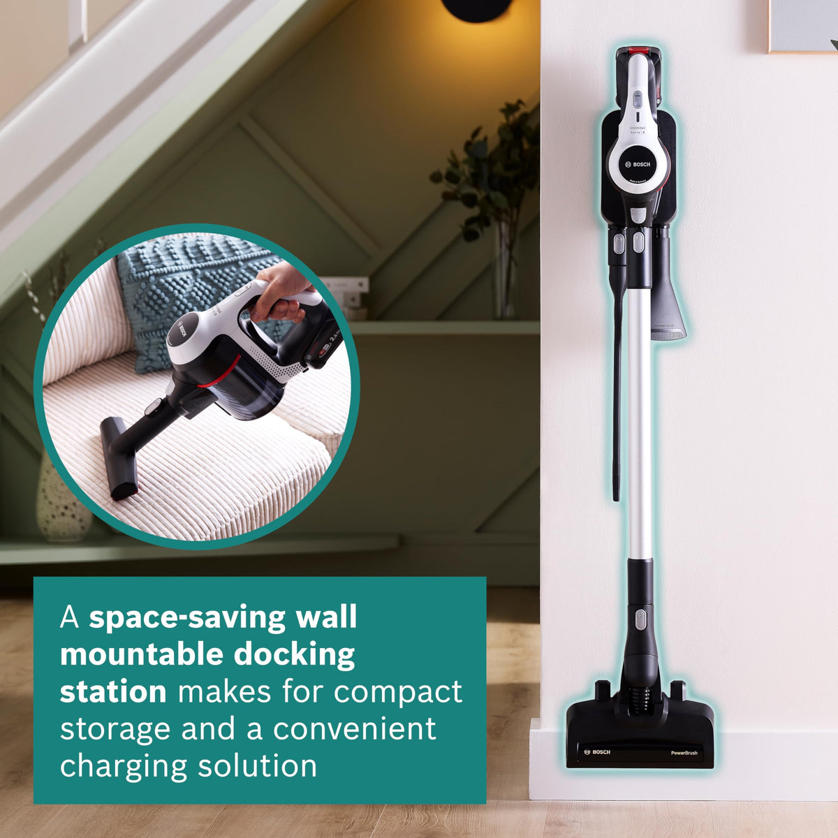 Bosch BCS612GB Unlimited 6 ProHome Cordless Stick Vacuum Cleaner, Ultra Lightweight Design