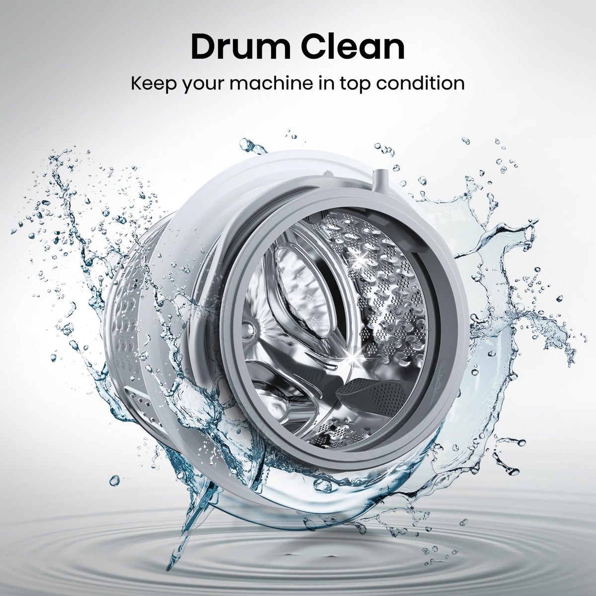 Freestanding Front Load Washing Machine – 10kg, 1400 RPM, Inverter Motor, Quick Wash, Steam Wash, White, Energy Class A